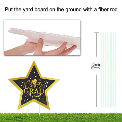 Buy HOWAF Gold and Black Graduation Yard Signs Including 4 Pieces ...