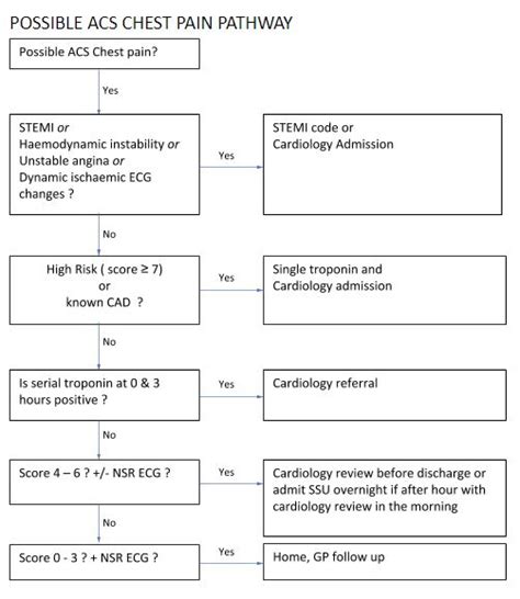 Image result for Chest Pain Algorithm