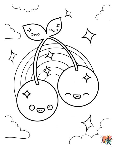 20 Cherry Coloring Page