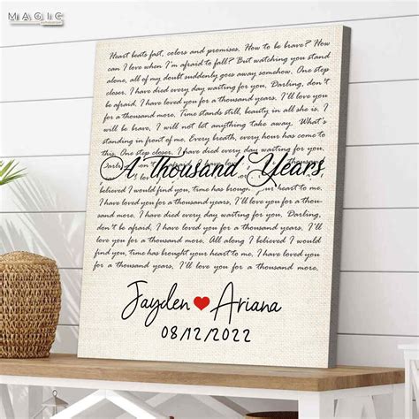 Personalised Valentine Gift | 7th Year Anniversary Gift | Custom Song ...