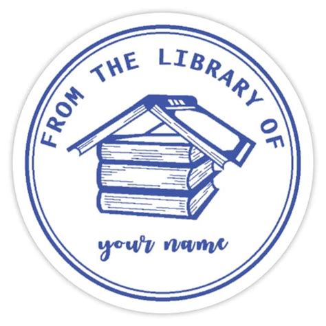 from The Library of Stamp- Personalised Rubber Circular Stamp(5 cm Dia ...