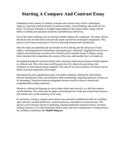 Starting A Compare And Contrast Essay.pdf