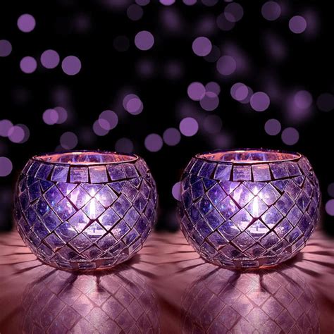 Buy Glass Mosaic Tealight Candle Holder Online – The Purple Tree