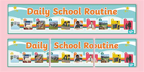 Daily School Routine Display Banner
