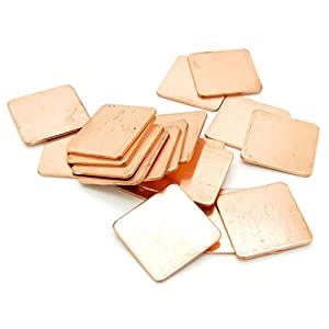 ART IFACT 20 Pieces of 15X15X1mm Copper Pad - Thermal Heatsink GPU CPU ...
