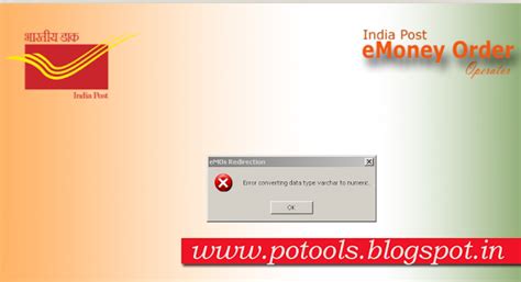 eMO Redirection error converting data type varchar to numeric