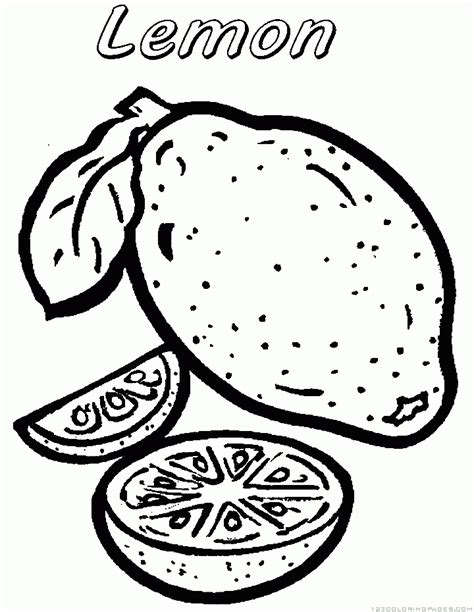 Image result for Lemon Cartoon Coloring