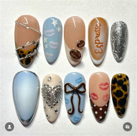 Pin by Sofia ☺︎ on nails | Girly acrylic nails, Nail designs, Concert nails