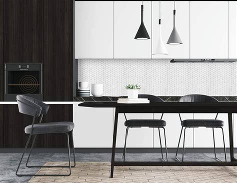 Buy Simple Tile - 5 Sheets Marble Mosaic Tile for Kitchen Backsplash ...
