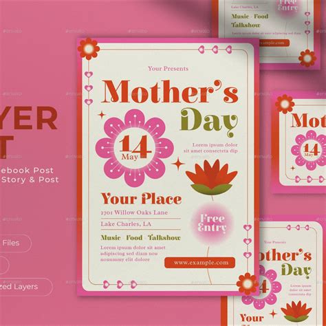 Modern Mother's Day Flyer Set