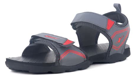Sparx Dark Grey Red Sandals for Men SS-720 | Sandals & Slippers Online ...