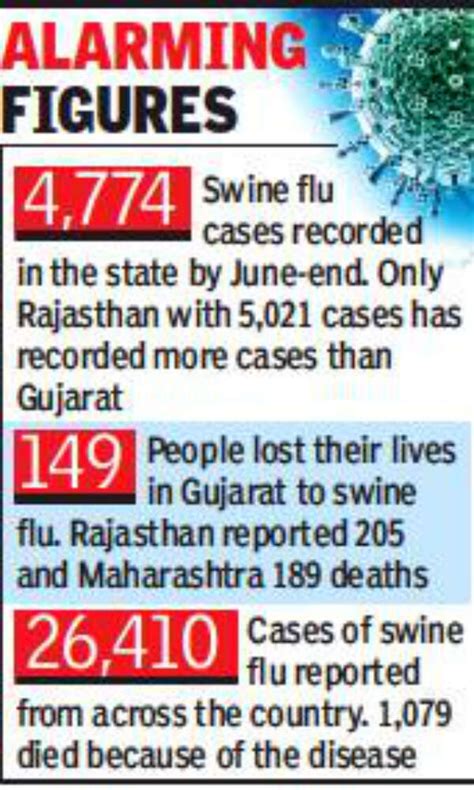 Gujarat 3rd highest in swine flu spread, 2nd in deaths | Ahmedabad News ...