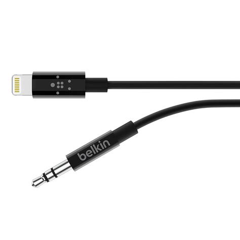 Belkin 3.5 mm Audio Cable with Lightning Connector for iPhone - 6 feet ...