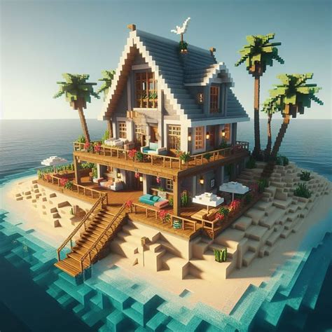 Image result for Minecraft Beach House Tutorial