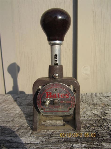 Image result for Bates Stamp Machine