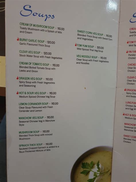 Menu at Spice Magic, Bhimavaram