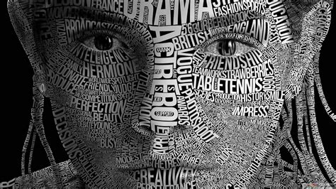 Download Typography Girl Art Wallpaper | Wallpapers.com