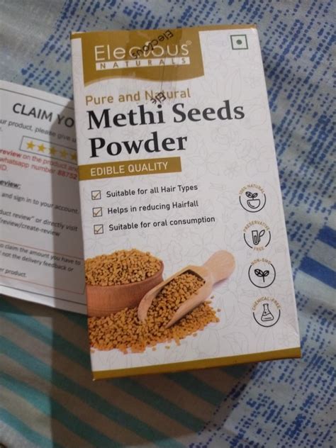Elecious 100% Methi Seed Powder For Hair Growth - 200 g | Fenugreek ...