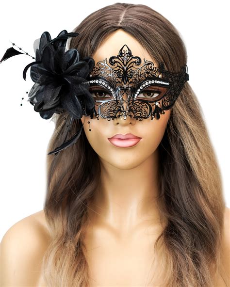 Halloween Costume Masquerade Masks with Feathers US FREE SHIP