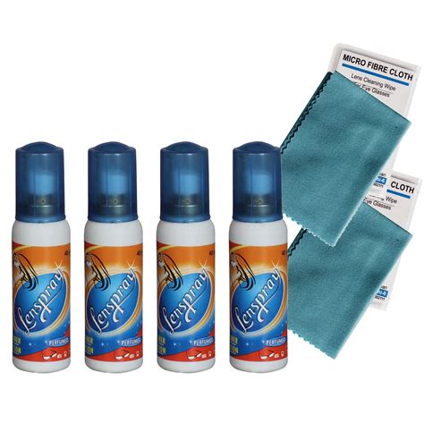Rinsol Lenspray Perfume Pack of 4 x 40ml (160ml Net) with Free 2 Micro ...
