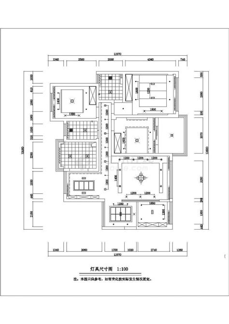 南阳市某新建小区155平米四房户型装修施工设计CAD图纸_住宅区_土木在线