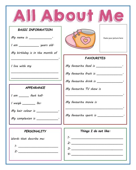 All About Me Form For High School - 20 Free PDF Printables | Printablee ...