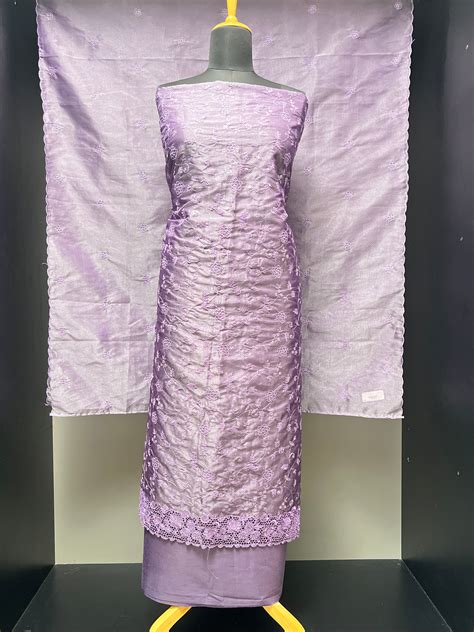 Machine Embroidered Shimmer Organza Salwar Set | SBP1050 – Aham ...