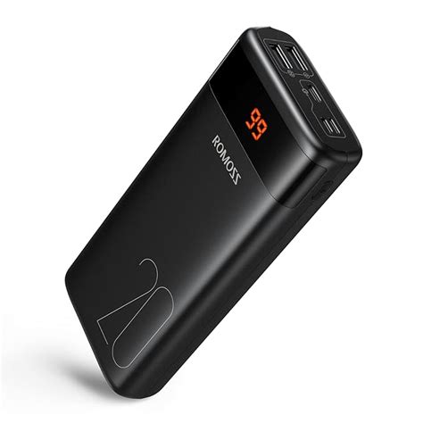 Romoss 20000mAh Lithium Polymer Power Bank (Black, Ares20) : Amazon.in