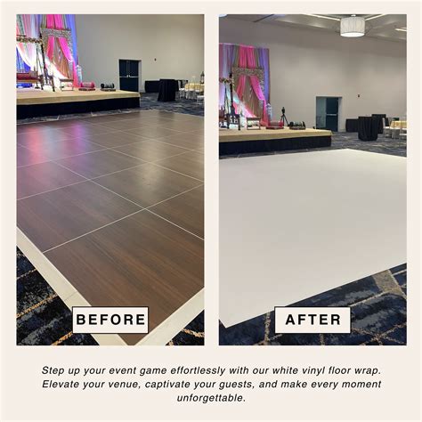 Premium White Gloss Vinyl Floor Wrap | Wedding Dance Floor | Event ...