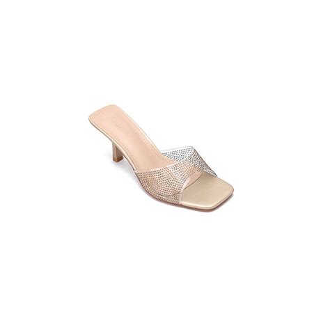 Women's Gold | Kitten Heel Sandal | HL 146 ARNE – Fyor India