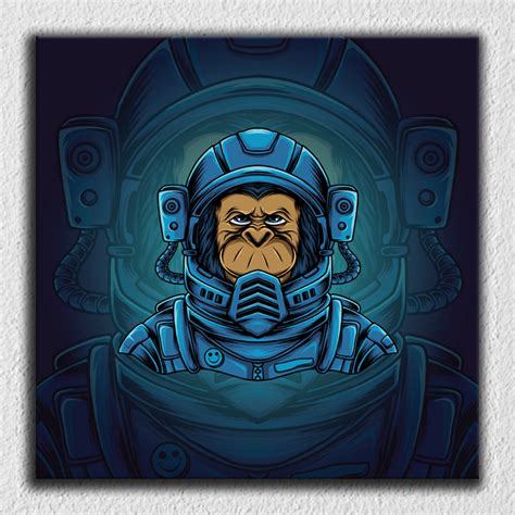 Monkey Space Blue Art – Myindianthings