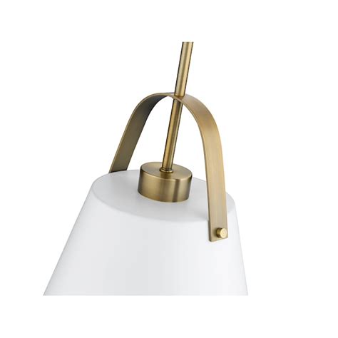 Z-Lite Z-Studio Matte White + Heritage Brass Modern/Contemporary Bowl ...