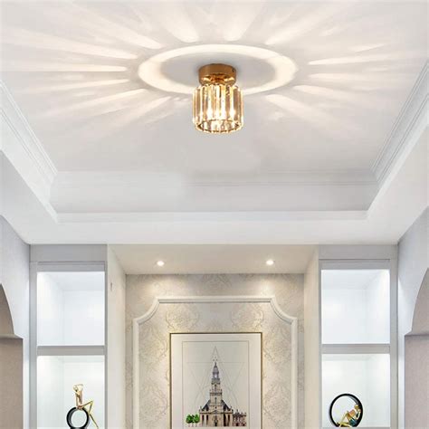 Modern Crystal Ceiling Light Fixture, Round | Starry Night