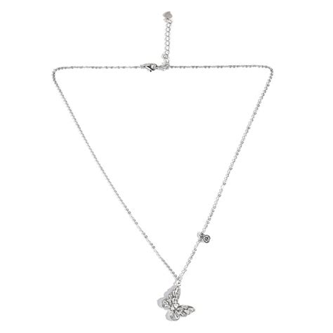 Baguette Butterfly Pendant Chain – Saatvik Silver