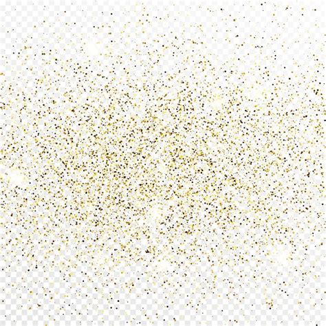 Gold glitter confetti backdrop isolated on white transparent background ...
