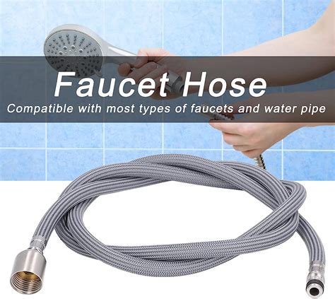 Buy G1/2 Faucet Hose Replacement, Nylon Braid PVC Flexible Pulldown ...