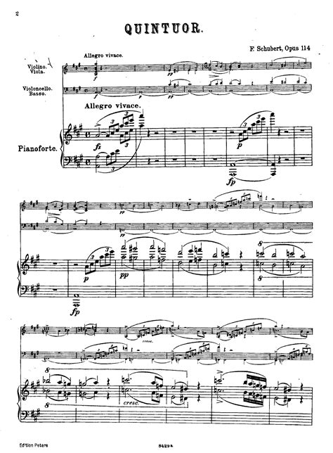Schubert, Franz - Piano Quintet in A major (Trout), D.667 (Complete ...