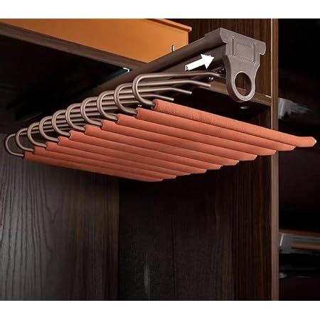 Rigwell Lifetime Soft Close Pull-Out Trouser/Saree Rack for Wardrobe ...