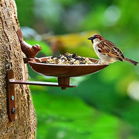 Sharpex Sturdy Steel Plant Hanger Bird Bath or Feeder Rust Brown, Cast ...
