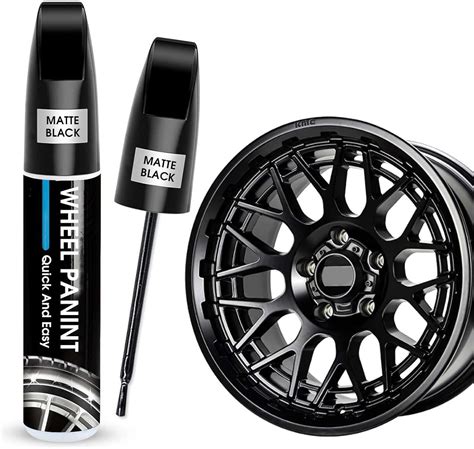 Amazon.com: Matte Black Rim Touch Up Paint, Car Wheel Repair Kit Curb Rash, Quick And Easy Wheel ...