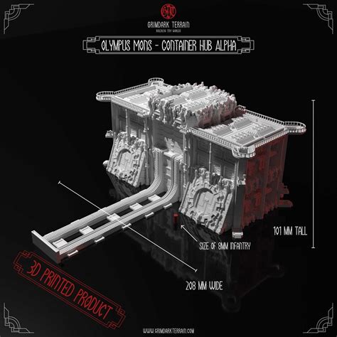 Buy Grimdark Terrain Container Hub Alpha Sci-fi 8mm Scale Model Terrain ...