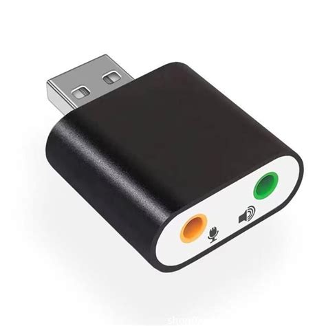 RENXR USB to 3.5mm Audio Jack External Sound Card Adapter 2 in 1 USB-A ...