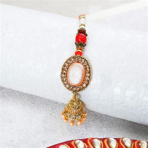 Send Pretty Stone Lumba Rakhi Online - RKH22-104605 | Giftalove