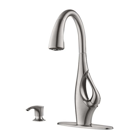 Pfister Indira Stainless Steel Single Handle High-arc Kitchen Faucet ...
