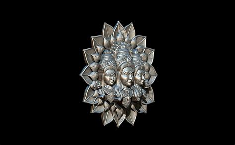 3D Model Pendant Of Mata Laxmi STL File