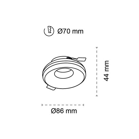 Frey LED Recessed Light 1xGU10 Black - CristalRecord