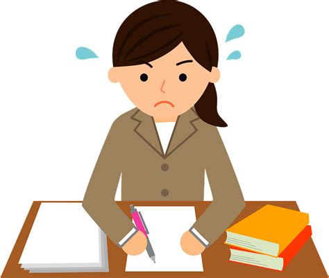 Businesswoman is Working Hard clipart. Free download transparent .PNG ...