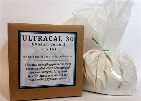 Ultracal 30 Gypsum Cement 2.5 lbs - Plaster - For Mold Making and ...