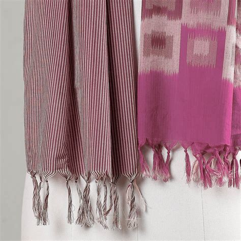 Handloom Mercerized Cotton Pochampally Ikat Stole
