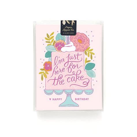 Birthday Cake Card Box Set of 8 Birthday Card Happy Birthday Here for ...